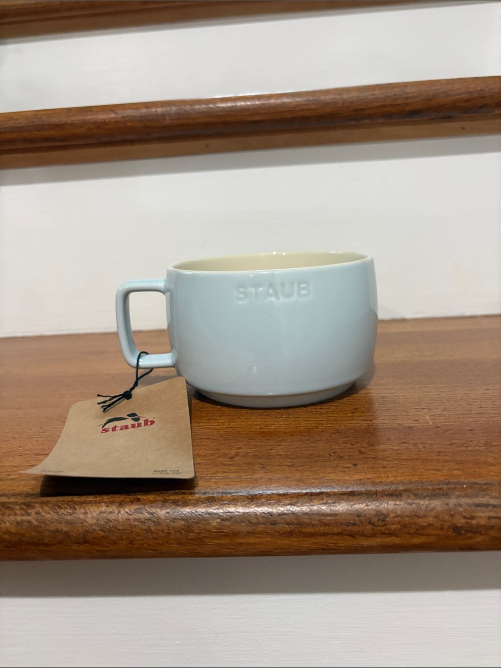 NWT Staub Stackable 17 oz Light Blue Mug
